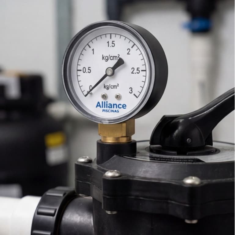 Manômetro de Pressão para Válvula do Filtro da Marca Alliance Piscinas