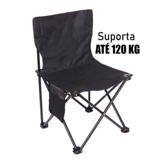 Cadeira De Camping Dobrável Relax Reforçada Articulada com bolso suporta até 120KG  🏕️