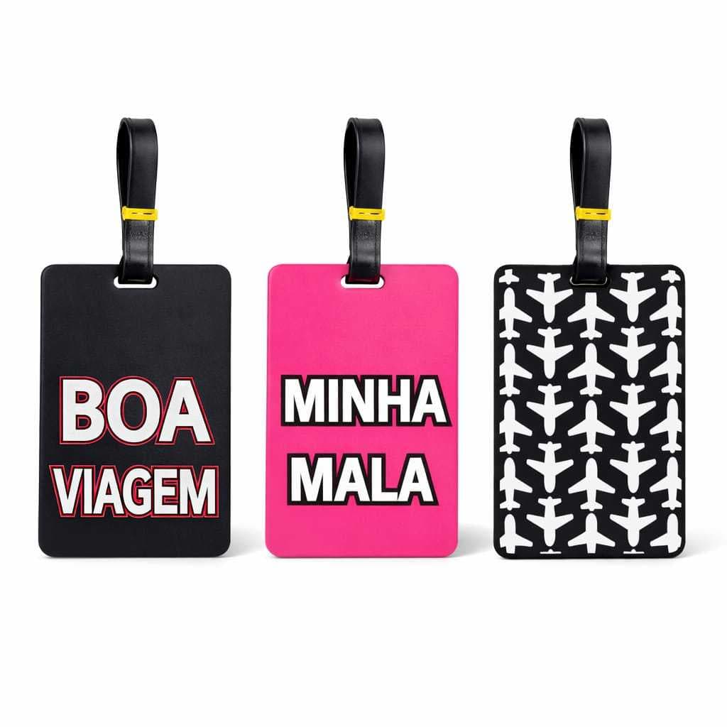 Tag de Mala Personalizada Viagem – Identificador de Bagagem Resistente (Modelos Variados)