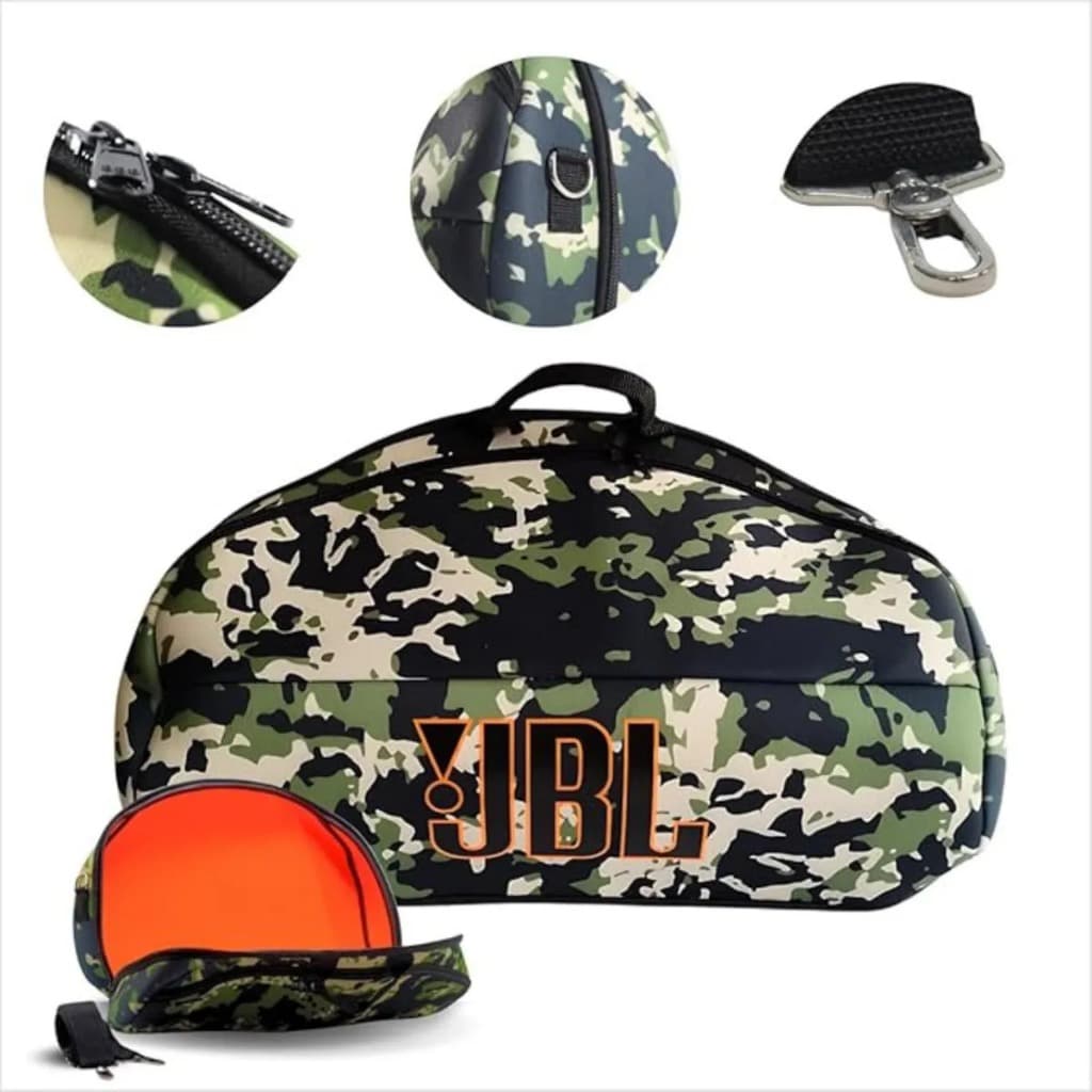Case Bolsa Capa Protetora Para Boombox 1 2 e 3 Resistente a Água Com Alça Regulável Seguro e Macio (Camuflado)
