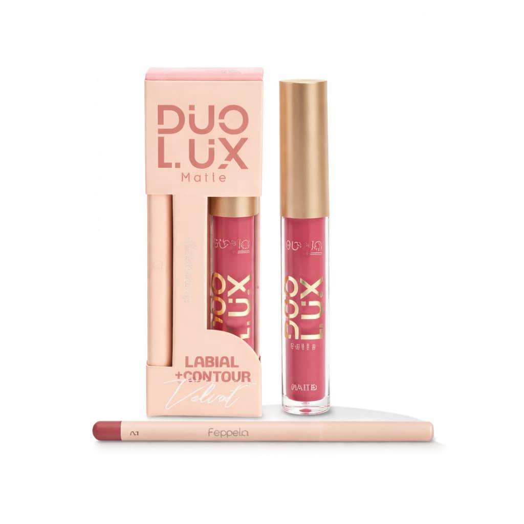 Batom liquido e Contorno labial Duo Lux Matte Febella