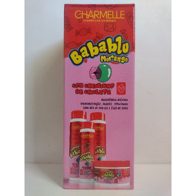 champoo e condicionado Kit Morango Hidratação Nutrição Cheirinho De Morango Babablu Charmelle Ou Bell Corpus