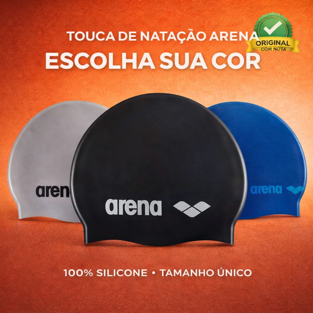 Touca De Natação Arena Classic 100% Silicone Adulto Tamanho Unico