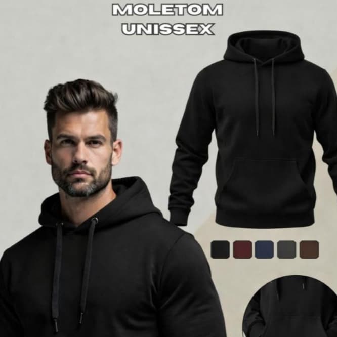 Moletom Canguru Inverno Premium | Bolso Canguru e Punho Reforçado