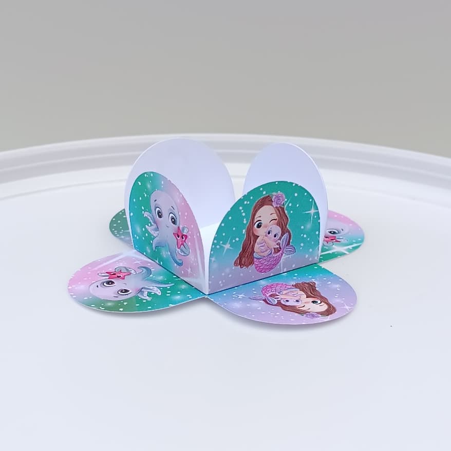 Forminhas para Doces Sereia Cute l Personalizados l Lembrancinha de Festa l Aniversário l Festa Infantil