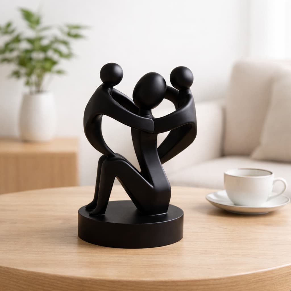 Estátua Mãe Filhos Filhas Decoração Enfeite Presente Casa Moderna Minimalista Decorativas Esculturas