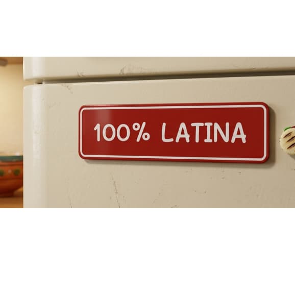 Plaquinha decorativa ÍMÃ de geladeira com frase latina imita placa de rua bolsa bolsinha carteira