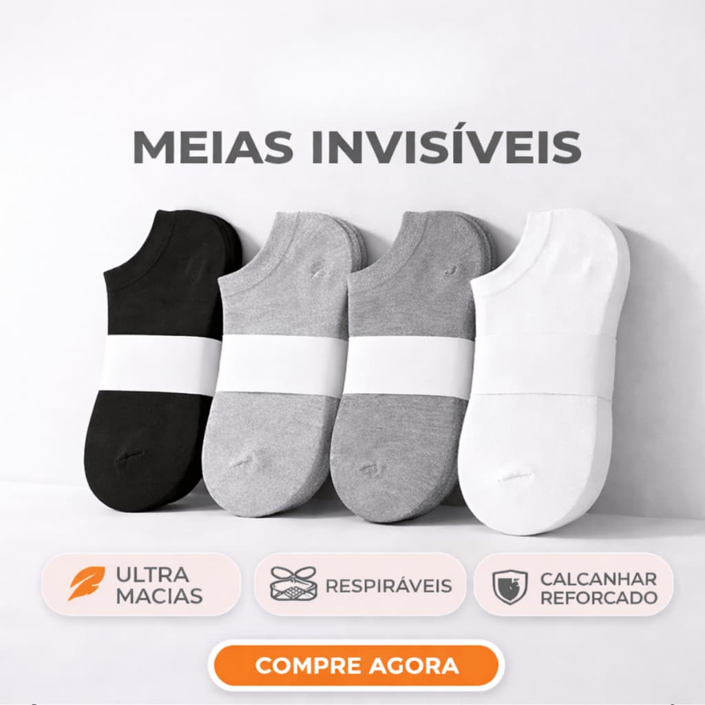 Kit 12 Pares Meias Soquetes de Meia Algodão Unisex