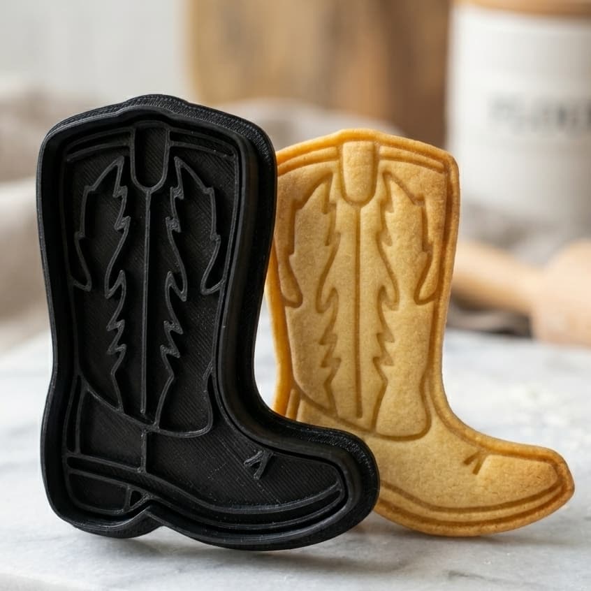Cortador Biscoito Bota Cowboy Confeitaria Fondant Pasta Americana Alta Precisão Sustentável