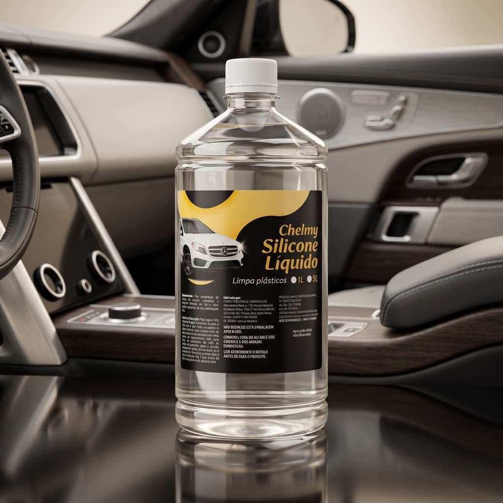Silicone Líquido Revitalizador Interno Automotivo Painel Acabamento Plástico 1 Litro Brilho Proteção