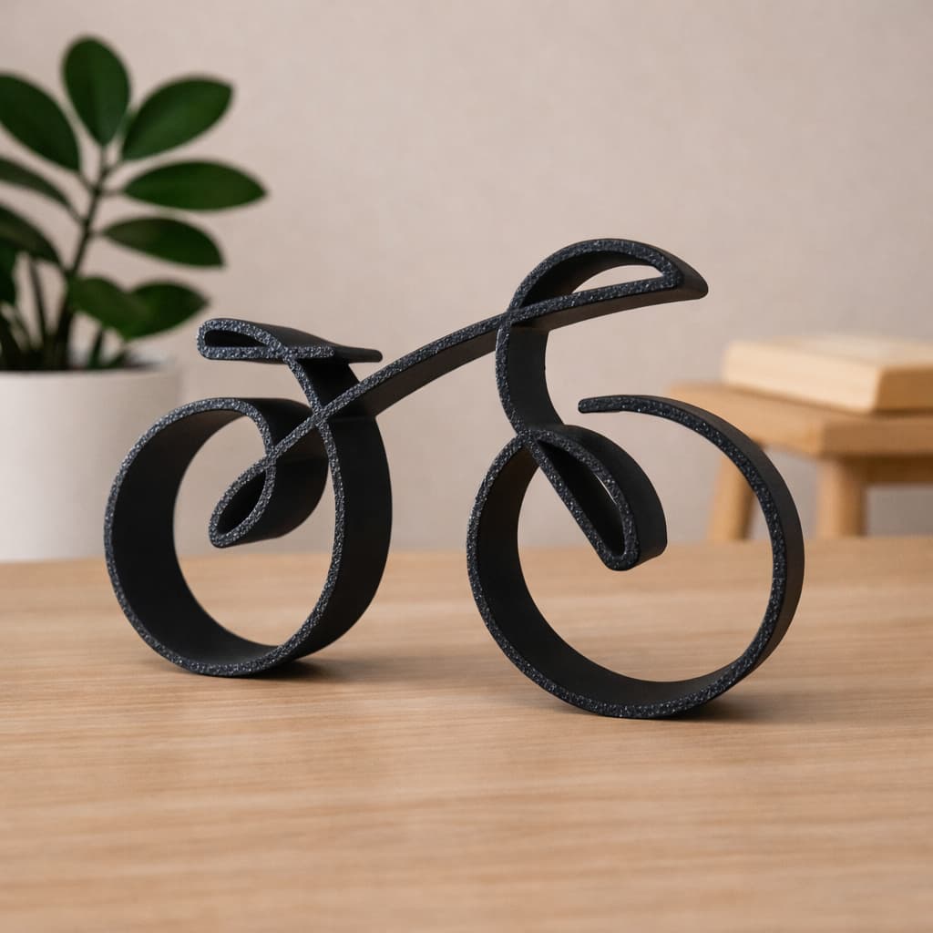 Escultura Decorativa Bicicleta Minimalista