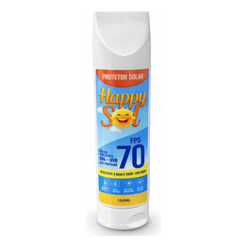 Protetor Solar Happy Sol Fps 70 Creme Incolor 150ml