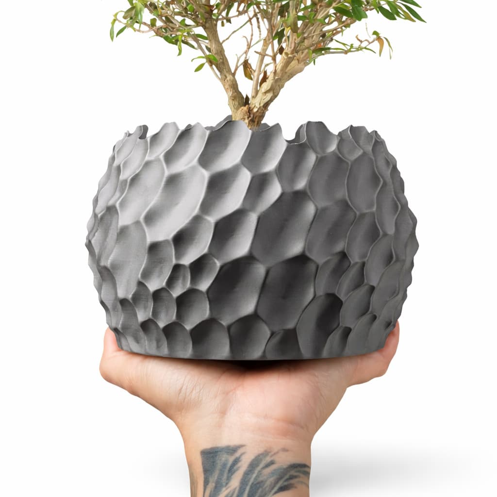 Vaso Decorativo Texturizado Moderno para Plantas | Design Sofisticado Minimalista