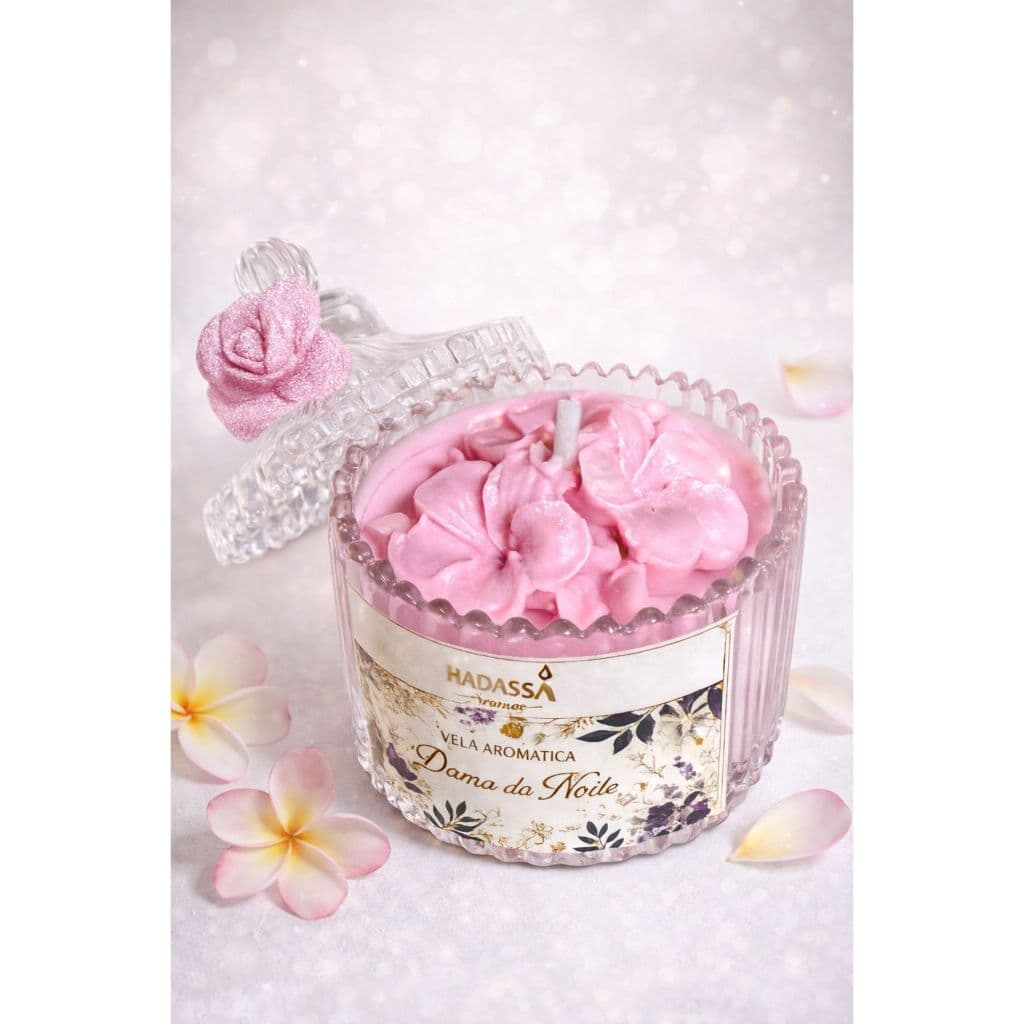 Vela Aromática Dama da Noite 80g 🌙✨ Bomboniere Premium | Perfume maravilhoso, Floral Sofisticado feito com Cera de Coco