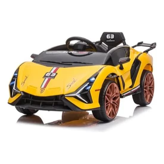 Carro Elétrico Infantil 12V Amarelo Modelo Mc24371 Completo com Controle Remoto