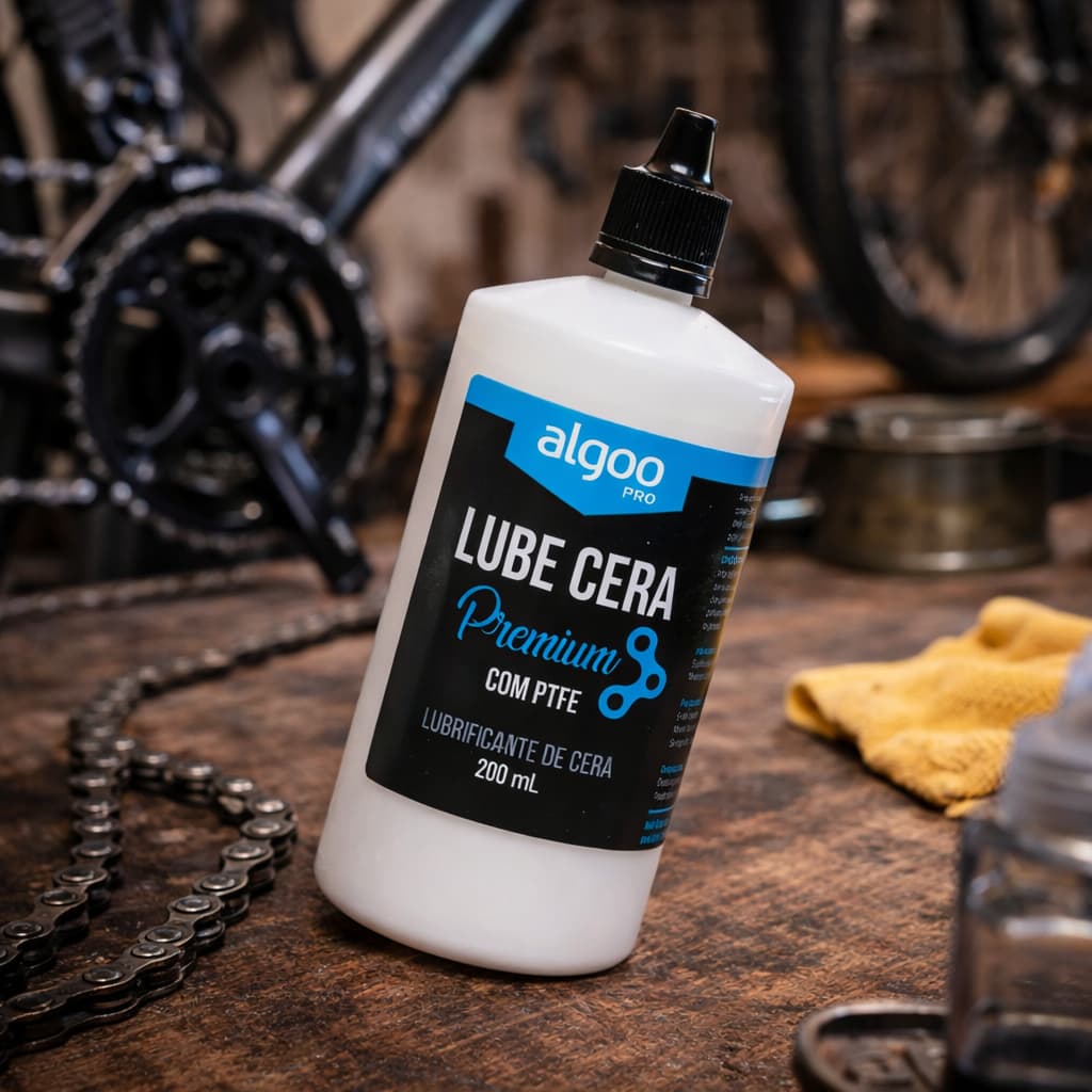 Cera Lubrificante para Corrente de Bike PTFE 200ml Algoo