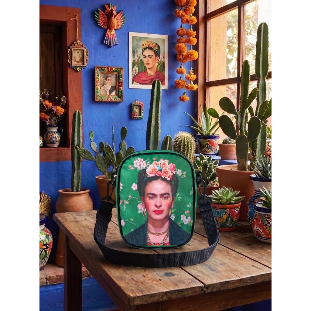 Bolsa de Ombro Shoulder Bag Artista Pintora Flores México Verde
