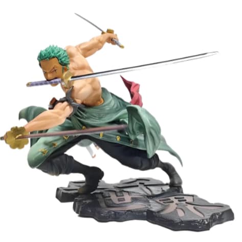 Figura de Ação Zoro - One Piece: Detalhes Premium, Estilo Anime, Colecionável/PVC(ganhe de brinde uma caneta para telas)