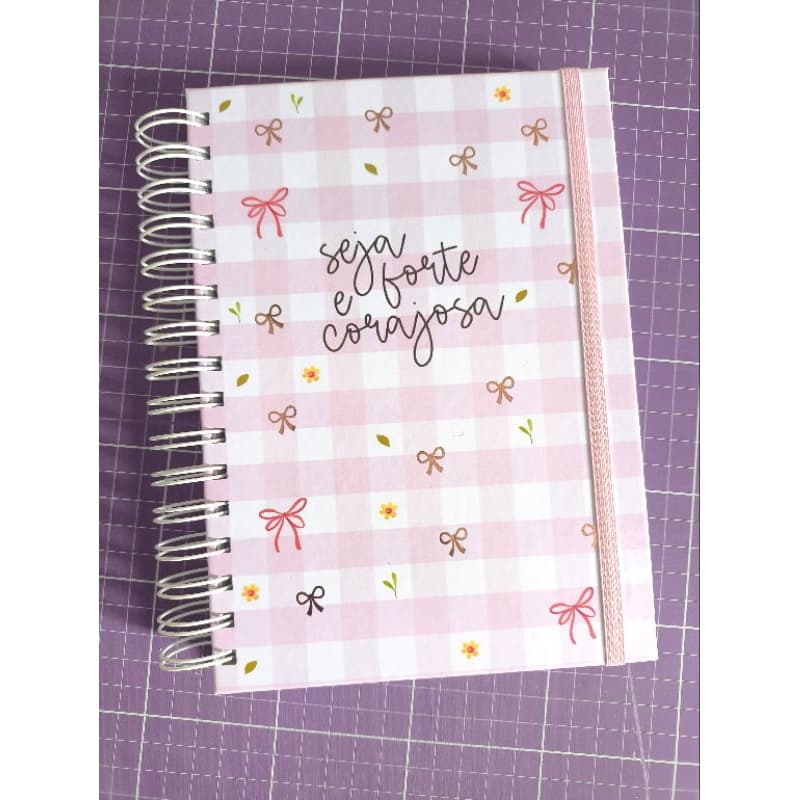 Caderno A5 Coleção Cereja Seja Forte e CORAJOSA Personalizado 100 FOLHAS