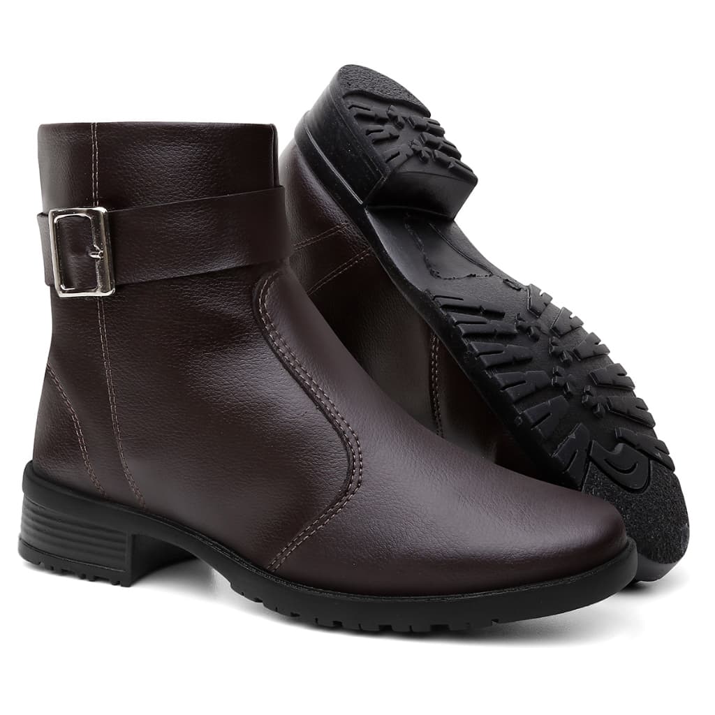 Botinha Feminina Inverno Confortavel Casual Estilo Blogueirinha Country Elegante Leve Macia Estilosa Lindo Design Moda