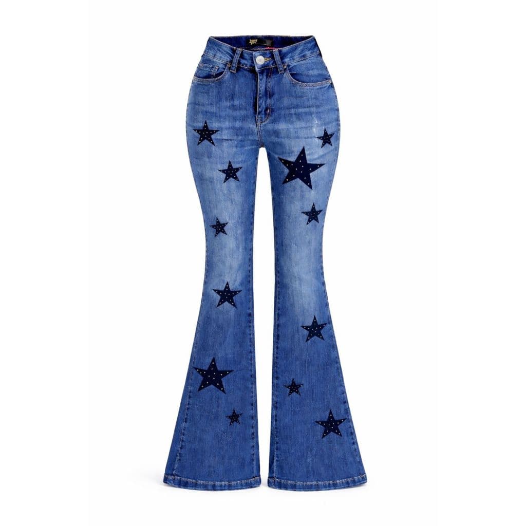 Calça Jeans Feminina da Planet Girls Original Skinny/Flare com Lycra Cintura Alta