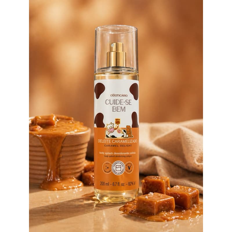 Body Splash Desodorante Colônia Cuide-se Bem Deleite Caramelizado 200ml