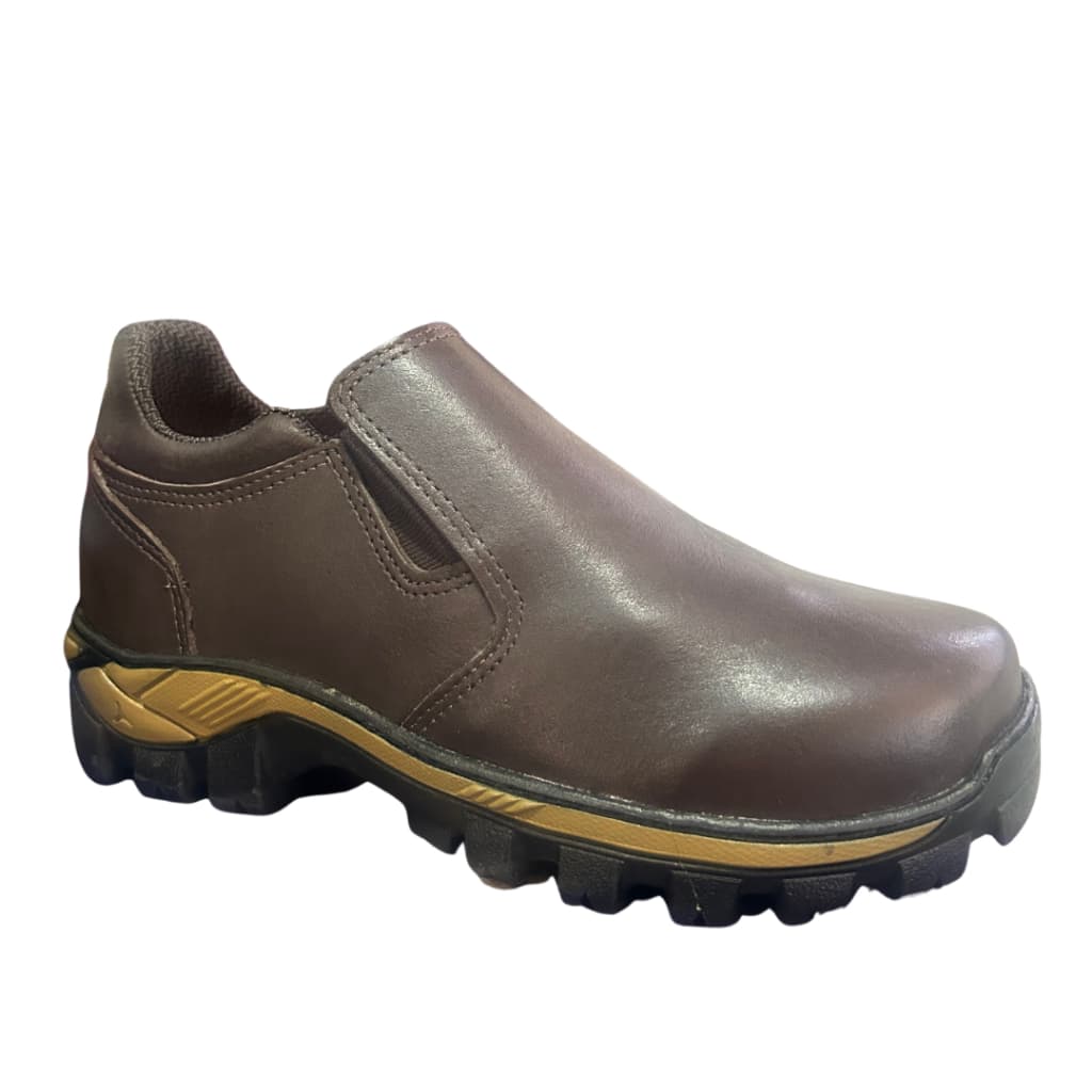 Botina Masculina De Couro Para Trabalho Confortavel Solado Tratorado Reforçado