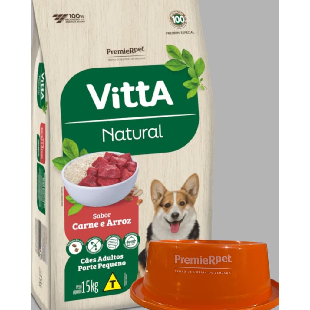 RAÇÃO PREMIER VITTA NATURAL CÃES RAÇÃS PEQUENAS - SABOR CARNE 15KG