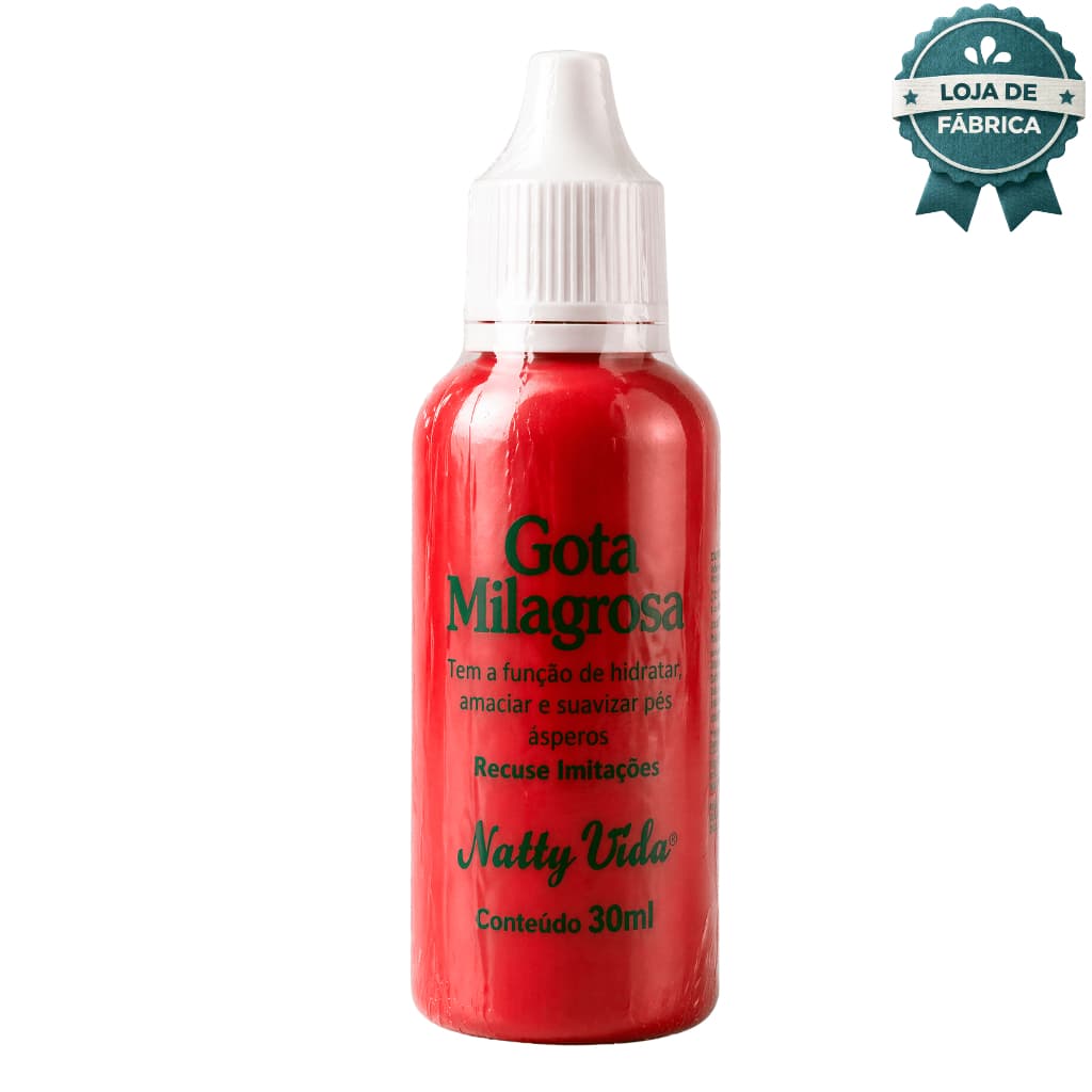 Gota Milagrosa Original Hidrata莽茫o Maciez Combate Rachaduras nos P茅s 30ML Natty Vida