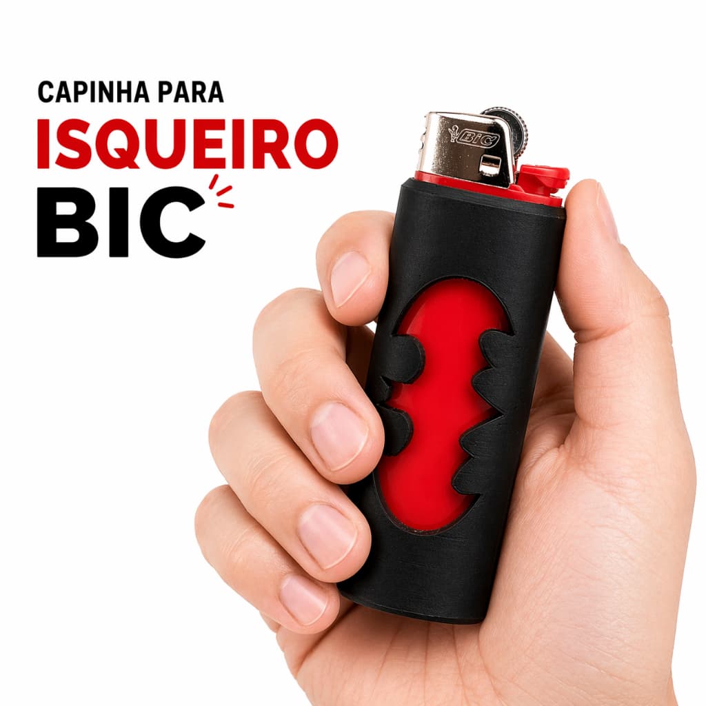 Capinha para Isqueiro BIC do Batman Grande Case Protetora Anti Queda Estilo Premium Personalizada