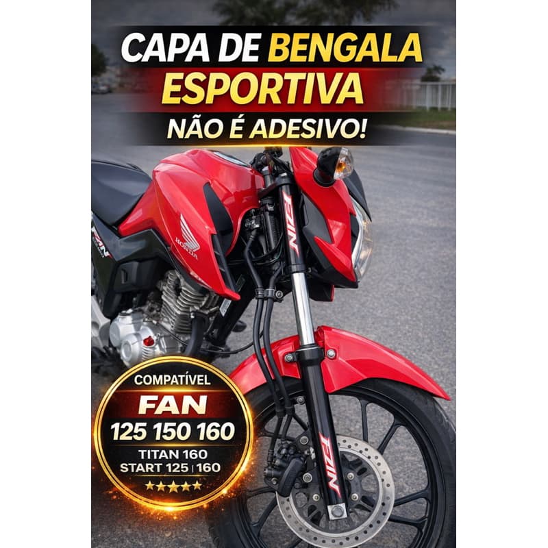 👉 Capa de Bengala Esportiva Titan 150 160 Fan Start Protetor Moto Alta Resistência Premium 🔥