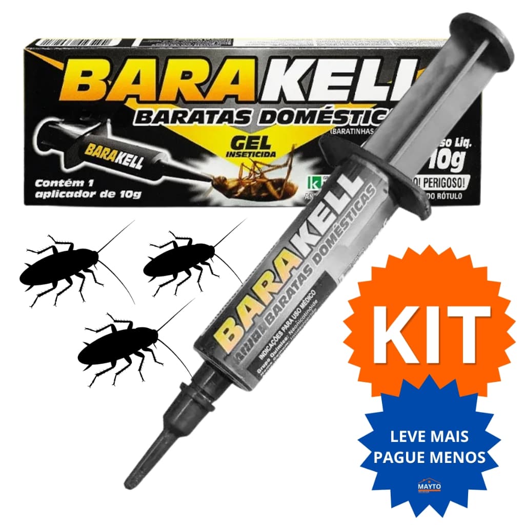 Gel Inseticida Kelldrin Controle de Baratas Domésticas Alemã Esgoto Uso Interno e externo 10g