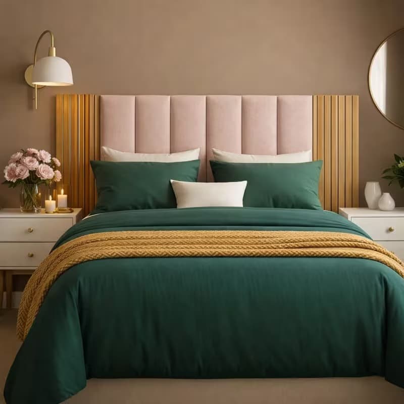Kit Cabeceira de Cama Casal Ripado Premiun 90cm Quarto Estofada Solteiro Queen King Luxo