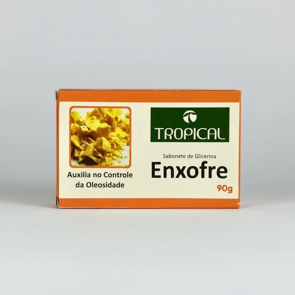 Kit 2, 3 Sabonetes Barra Enxofre Tropical 90g – Controla Oleosidade da Pele Reduz Manchas 1 ou 3 Unidades