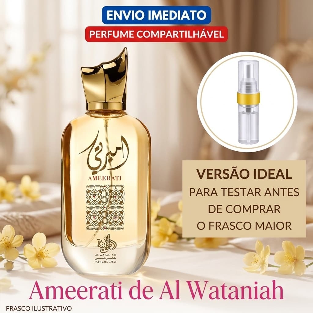 Perfume feminino Ameerati de Al Wataniah Perfume compartilhável ELEGANTE CONFORTÁVEL PERFUME ASSINATURA