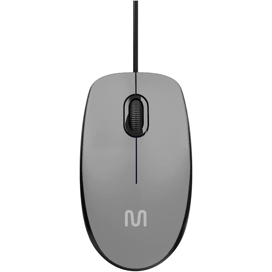 Mouse Com Fio Mf400 180cm Usb 3 Botões Cinza Multi - MO387