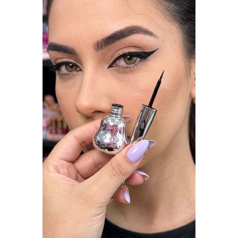 Delineador Líquido Preto Longa Duração Secagem Rapida MakeUp