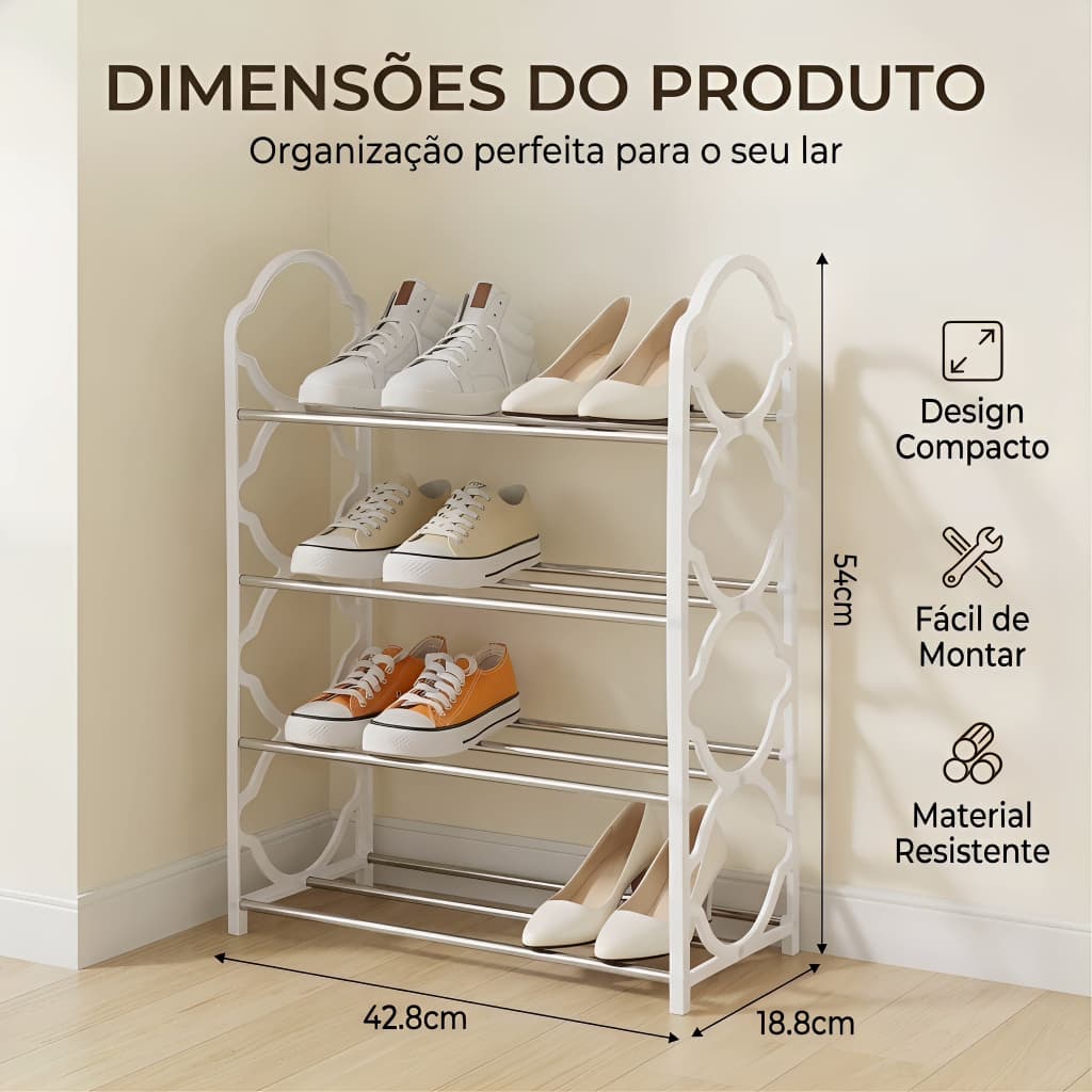 Sapateira Prateleira 4/5 Andares Organizadora Multiuso Sapatos Desmontável