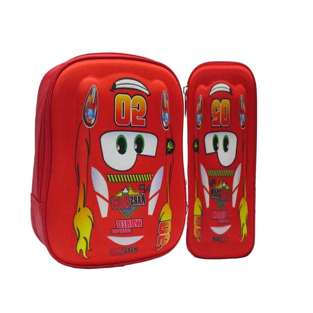 KIT LANCHEIRA TERMICA + ESTOJO ESCOLAR MCQUEEN 3D MENINOS