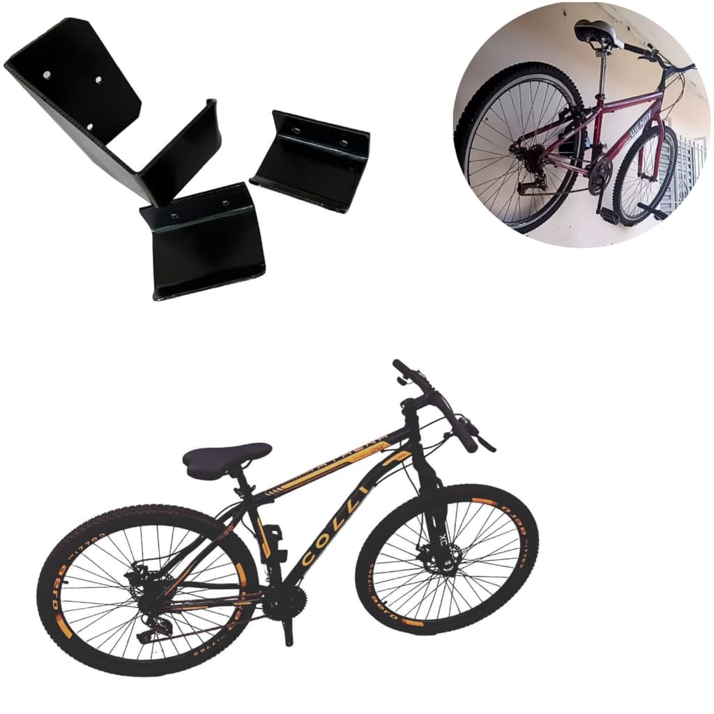 Suporte de bicicleta para parede Bike Mtb Speed e Universa bike de ate 60kg chapa grossa