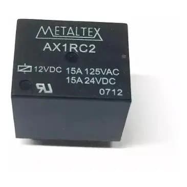 KIT 50 Relé AX1RC2 Miniatura de Potência 1 REV - Bobina de 12VCC - Capacidade de 15A - Terminais para PCI