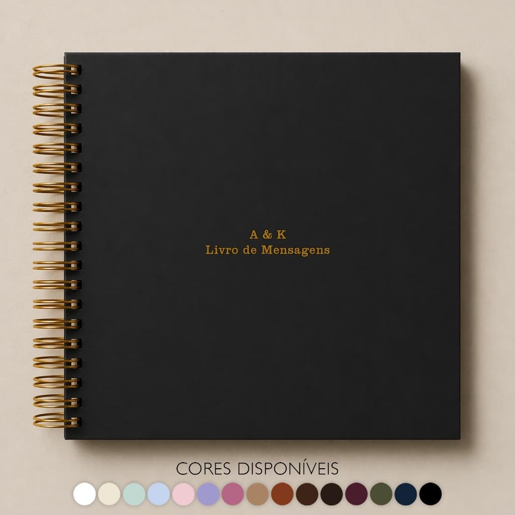 Caderno Grande para Fotos e Scrapbook 28x28cm Personalizado Várias Cores