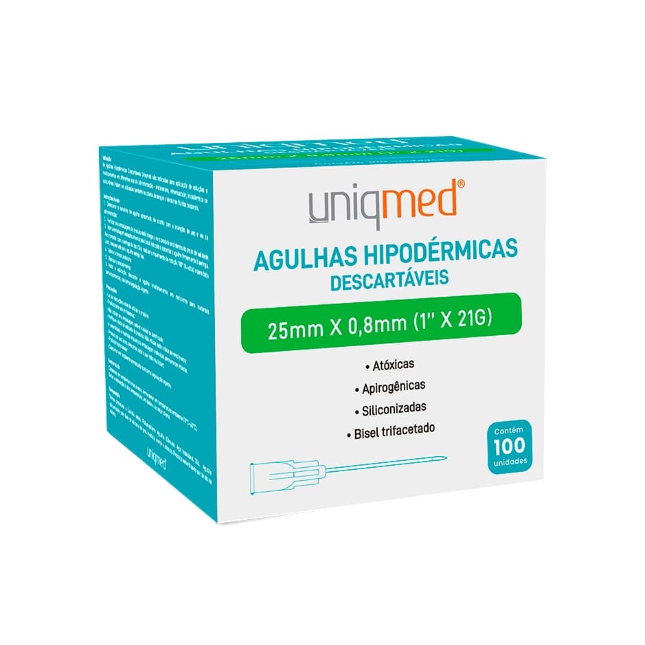 Agulha HiPodérmica  Cx C/ 100 Unds