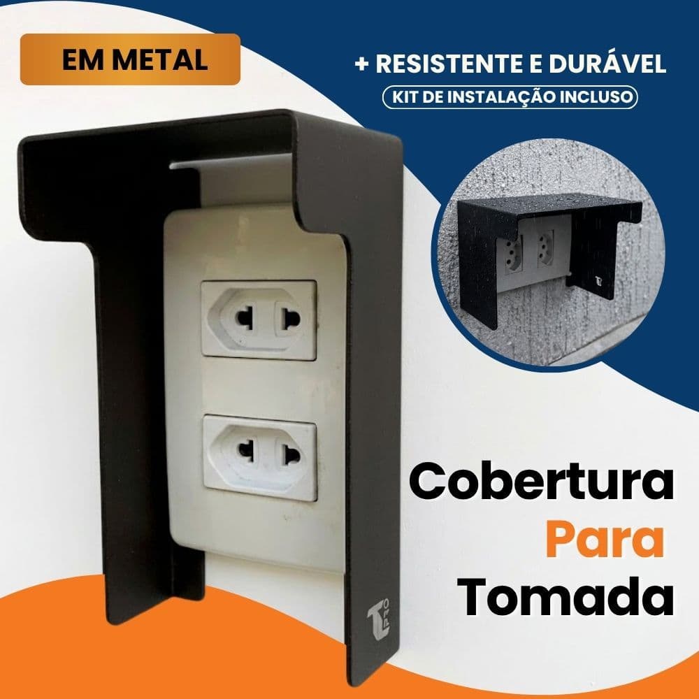 Capa Tomada Proteção Tomada Externa Cobertura Tomada Proteção Sol Chuva Interruptor 4x2 Metal