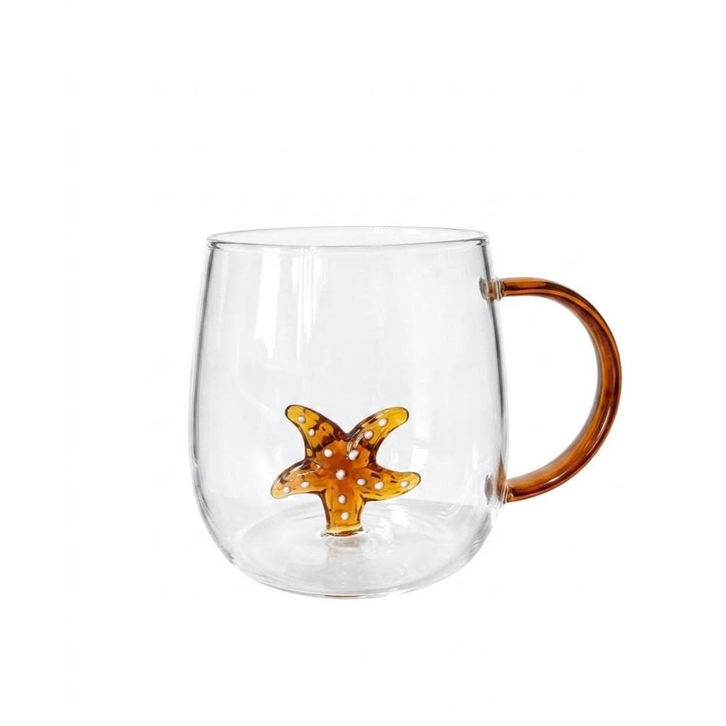Caneca De Vidro Borossilicato 3D Animais E Flores Mesa Posta Aesthetic 400ml - Vários Modelos