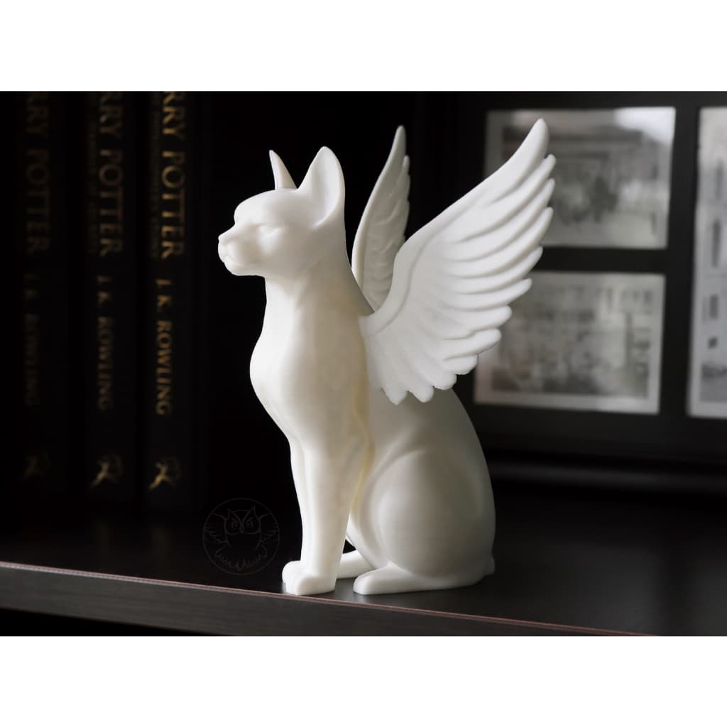 statueta Pet Anjo Personalizada  - Cachorro/Gato com Asas - Decoração e Memorial - Impressão 3D Premium