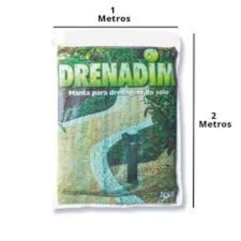 Manta Bidim Drenagem 2x1m Geotêxtil Proteção Vasos Jardins Obras Evita Encharcamento e Raízes