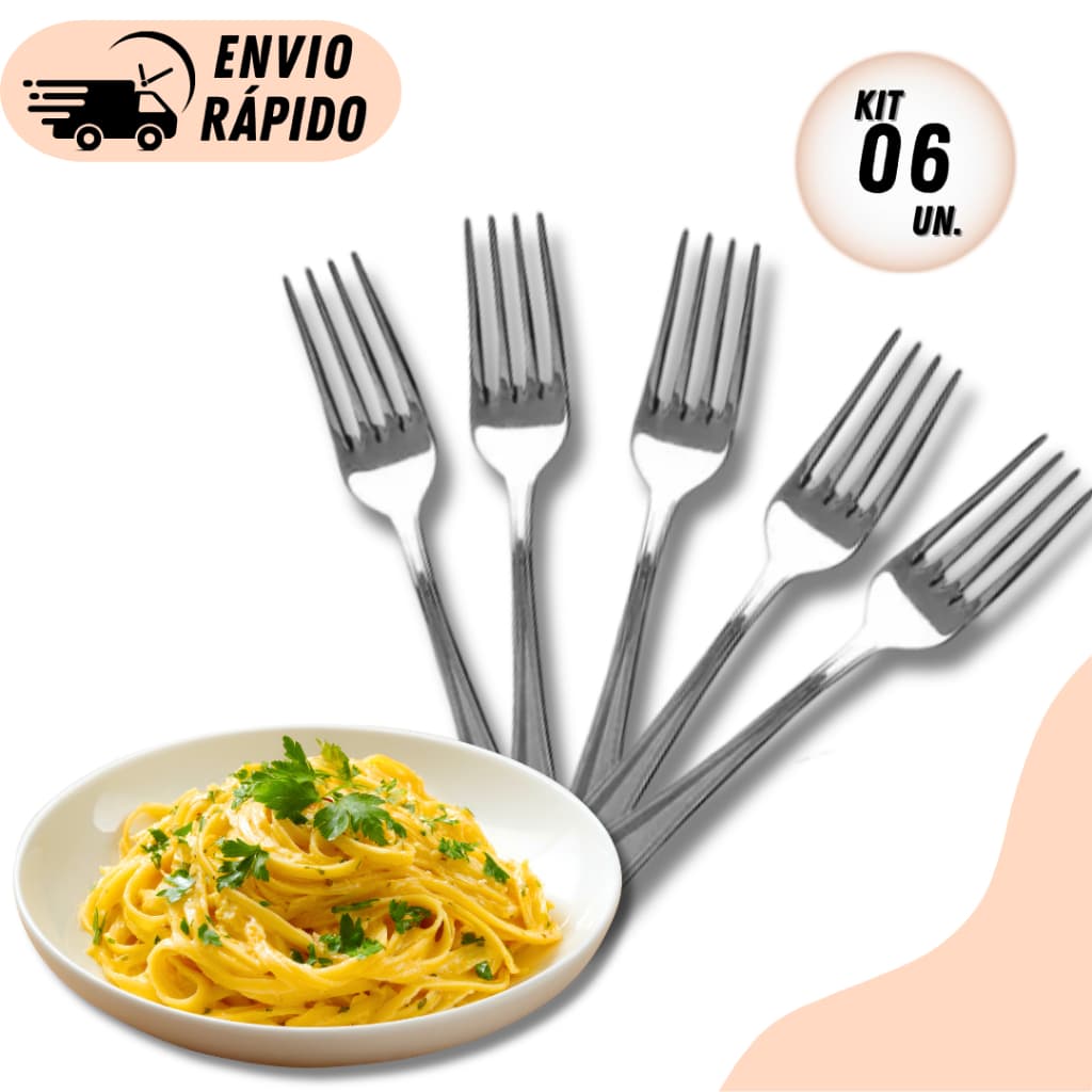 Jogo de Garfos de Mesa em Aço Inox Premium não enferruja para Restaurante Churrasco Buffet Cozinha