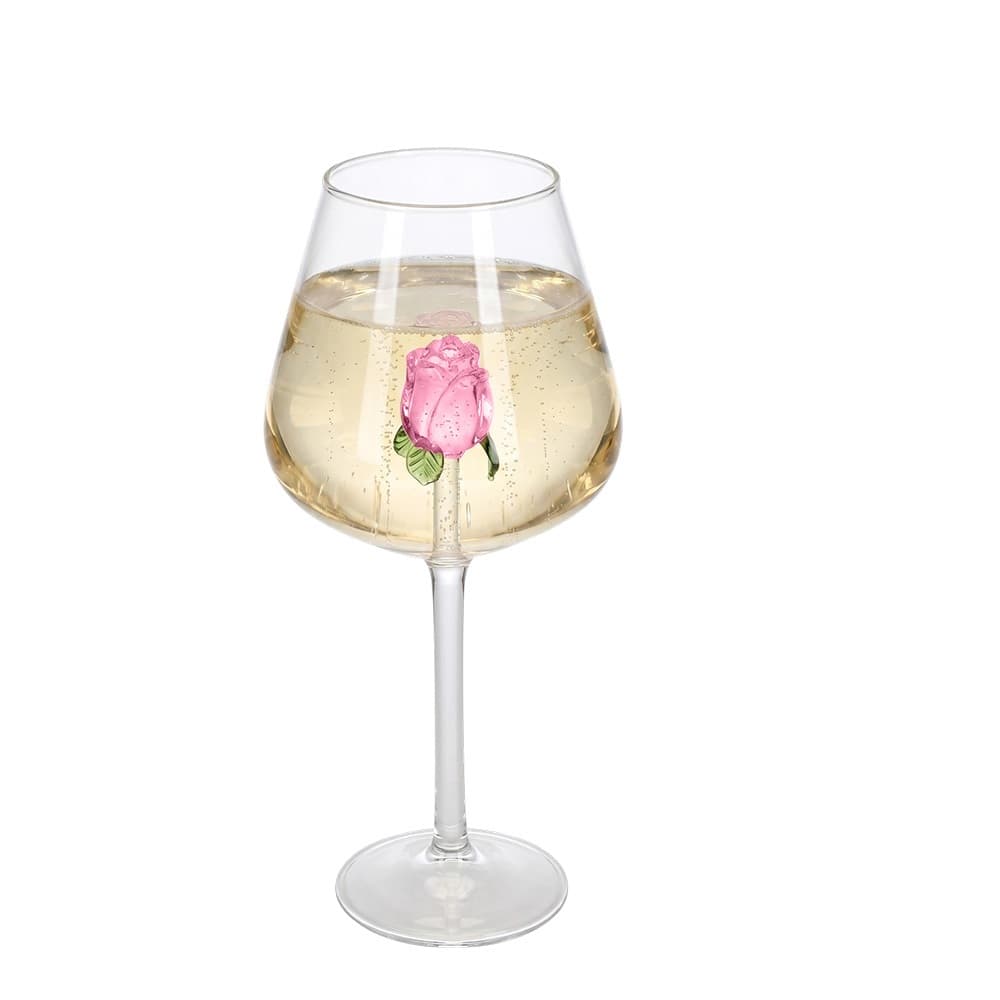 Taça de Vidro Borossilicato, Taça Rosas Interna 600ml – Ruvolo