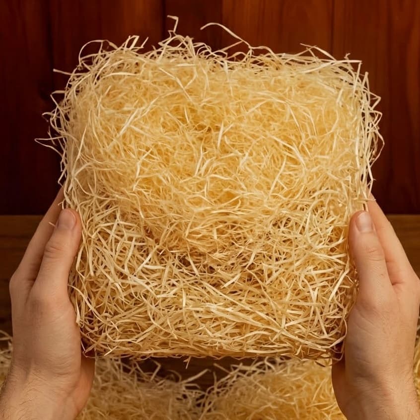 Palha Natural 50g para Cesta | P/ Decoração, Cestas, Presente e Café da Manhã
